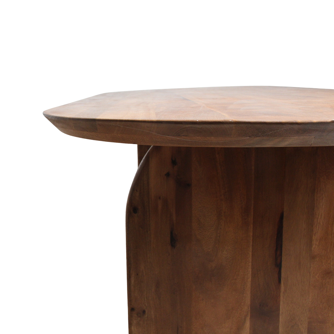 Bullnose eettafel bruin 200 cm - gesloten onderstel