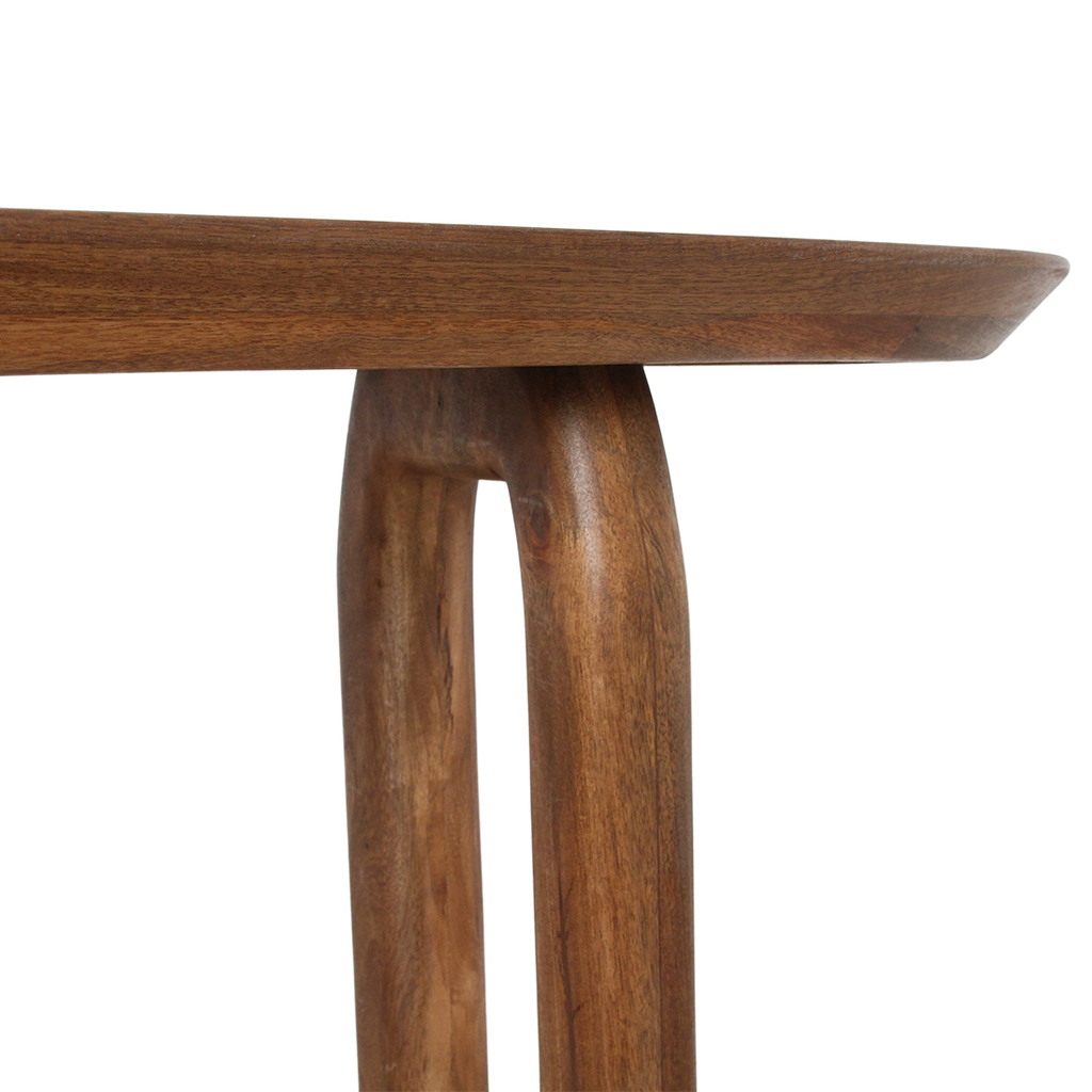 Bullnose mangohouten wandtafel bruin - 140x35x80 cm