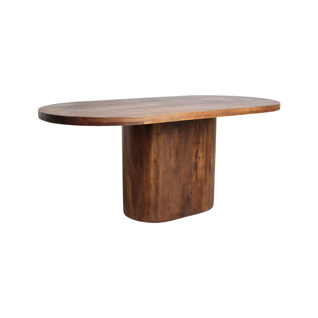 Bullnose Oblong mangohouten eettafel ovaal - 200 cm