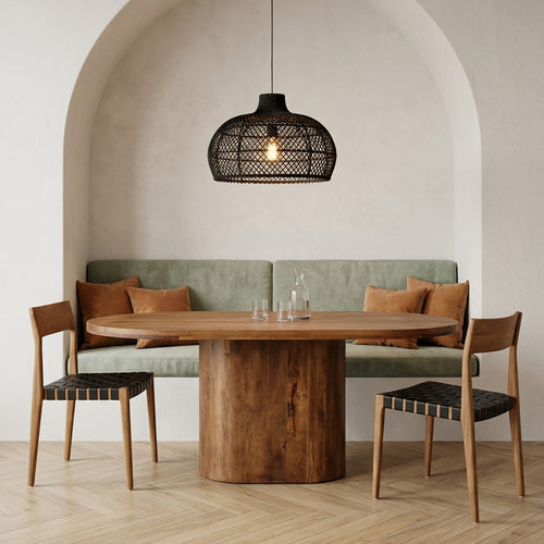Bullnose Oblong mangohouten eettafel ovaal - 240 cm