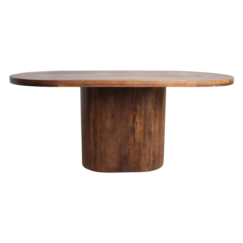 Bullnose Oblong mangohouten eettafel ovaal - 240 cm