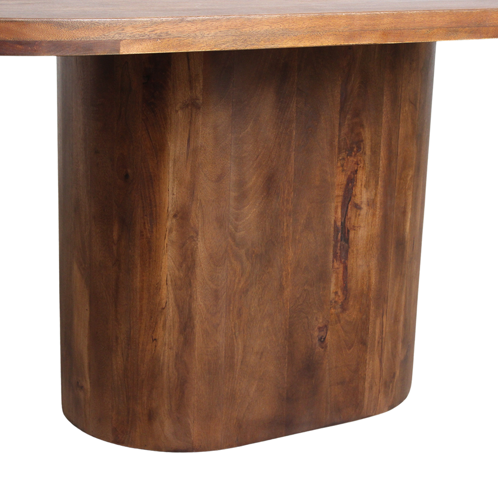 Bullnose Oblong mangohouten eettafel ovaal - 240 cm
