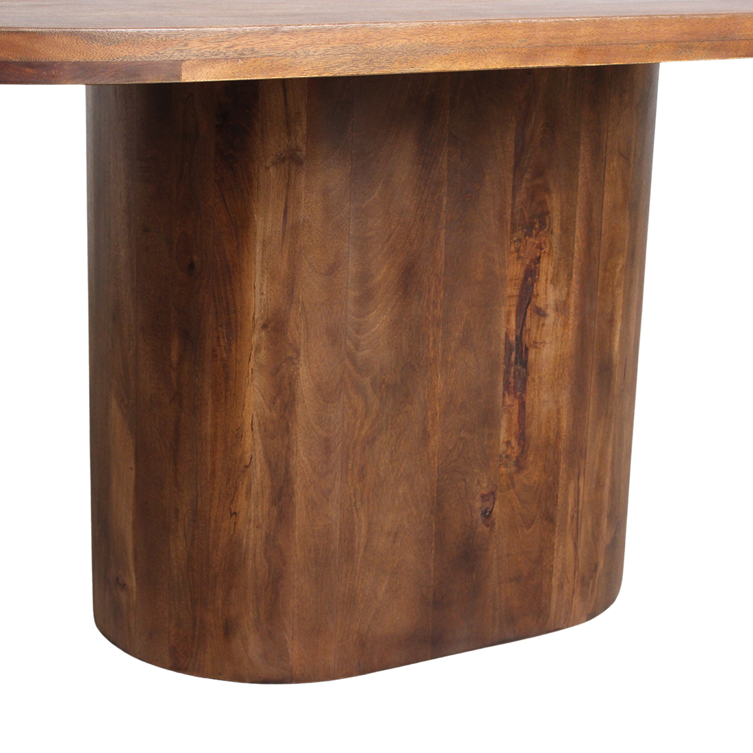 Bullnose Oblong mangohouten eettafel ovaal - 240 cm