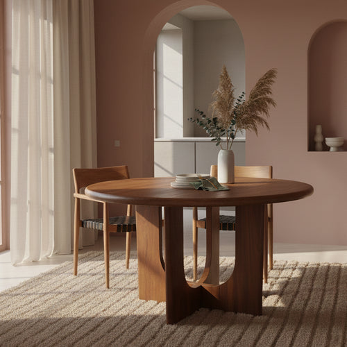 Bullnose Coliseo ronde mangohouten eettafel - Ø 120 cm