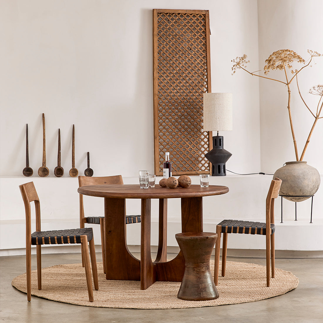 Bullnose Coliseo ronde mangohouten eettafel - Ø 120 cm