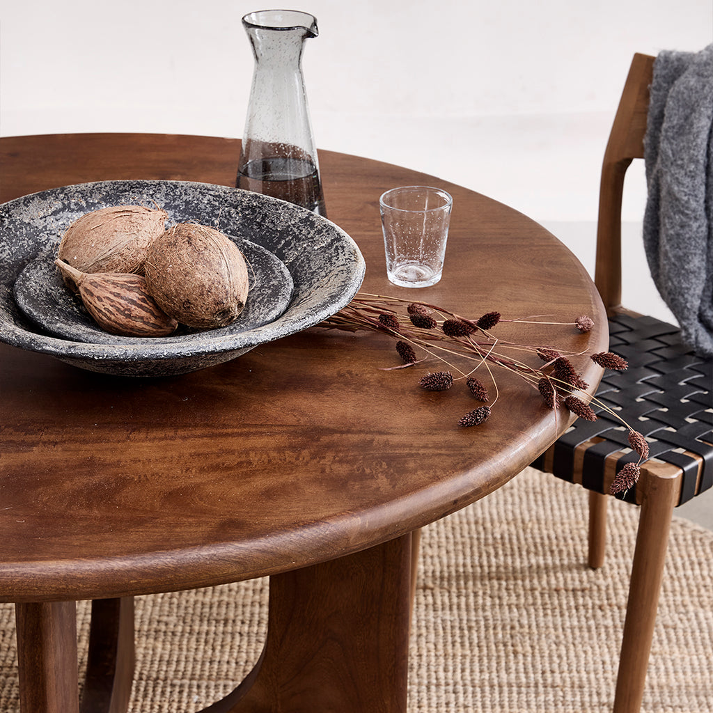 Bullnose Coliseo ronde mangohouten eettafel - Ø 120 cm