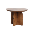 Bullnose mango wood side table cross Ø 55 cm