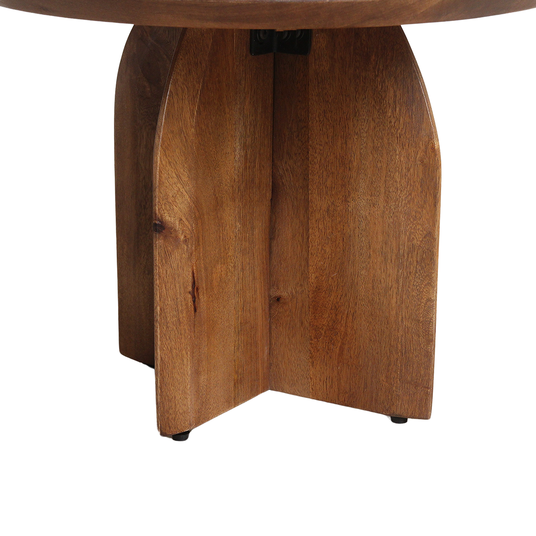 Bullnose mangohouten bijzettafel cross Ø 55 cm