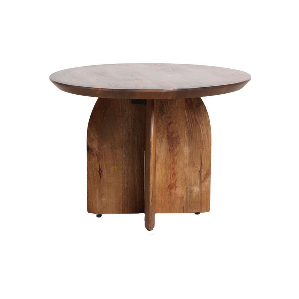 Bullnose mango wood side table cross Ø 55 cm