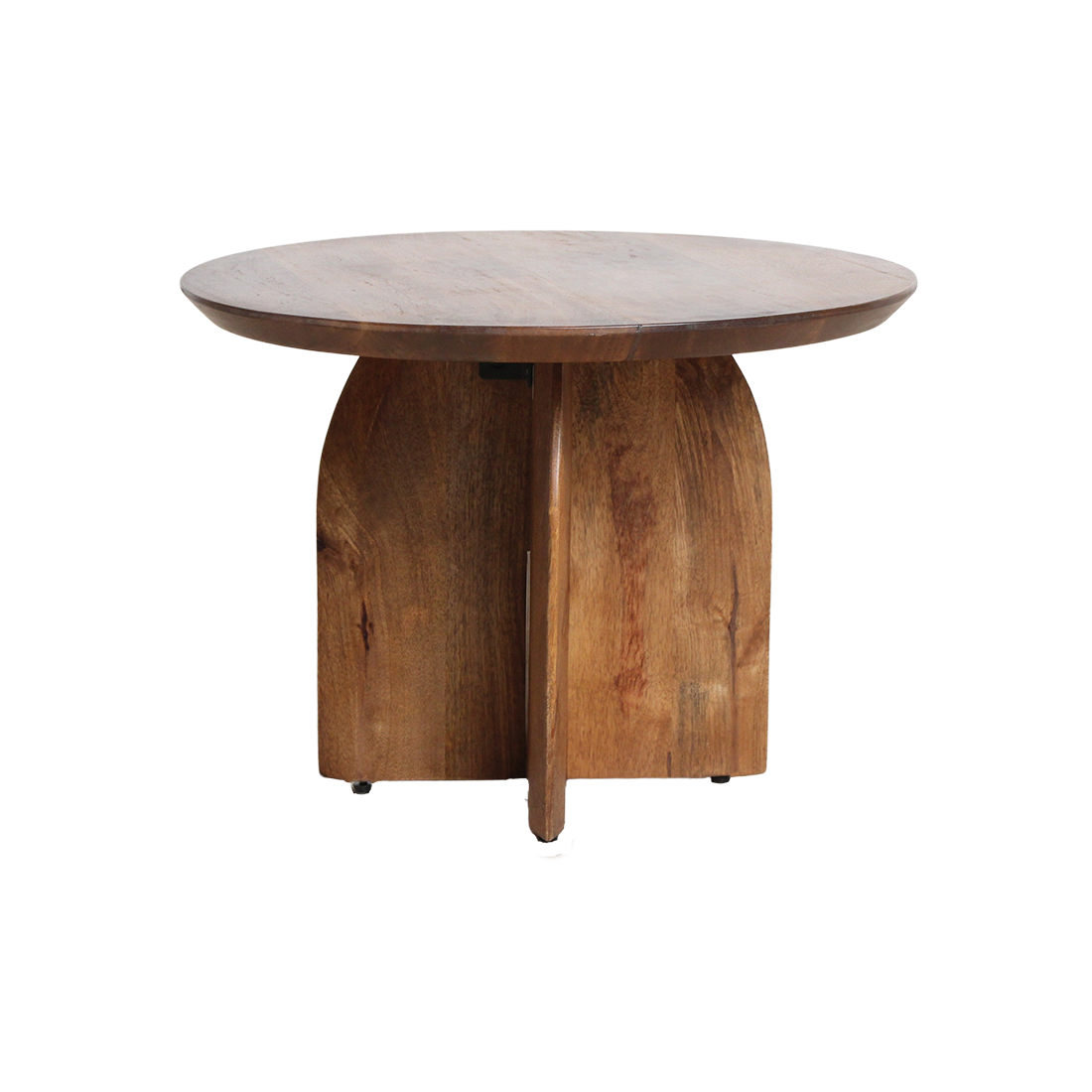 Bullnose mango wood side table cross Ø 55 cm