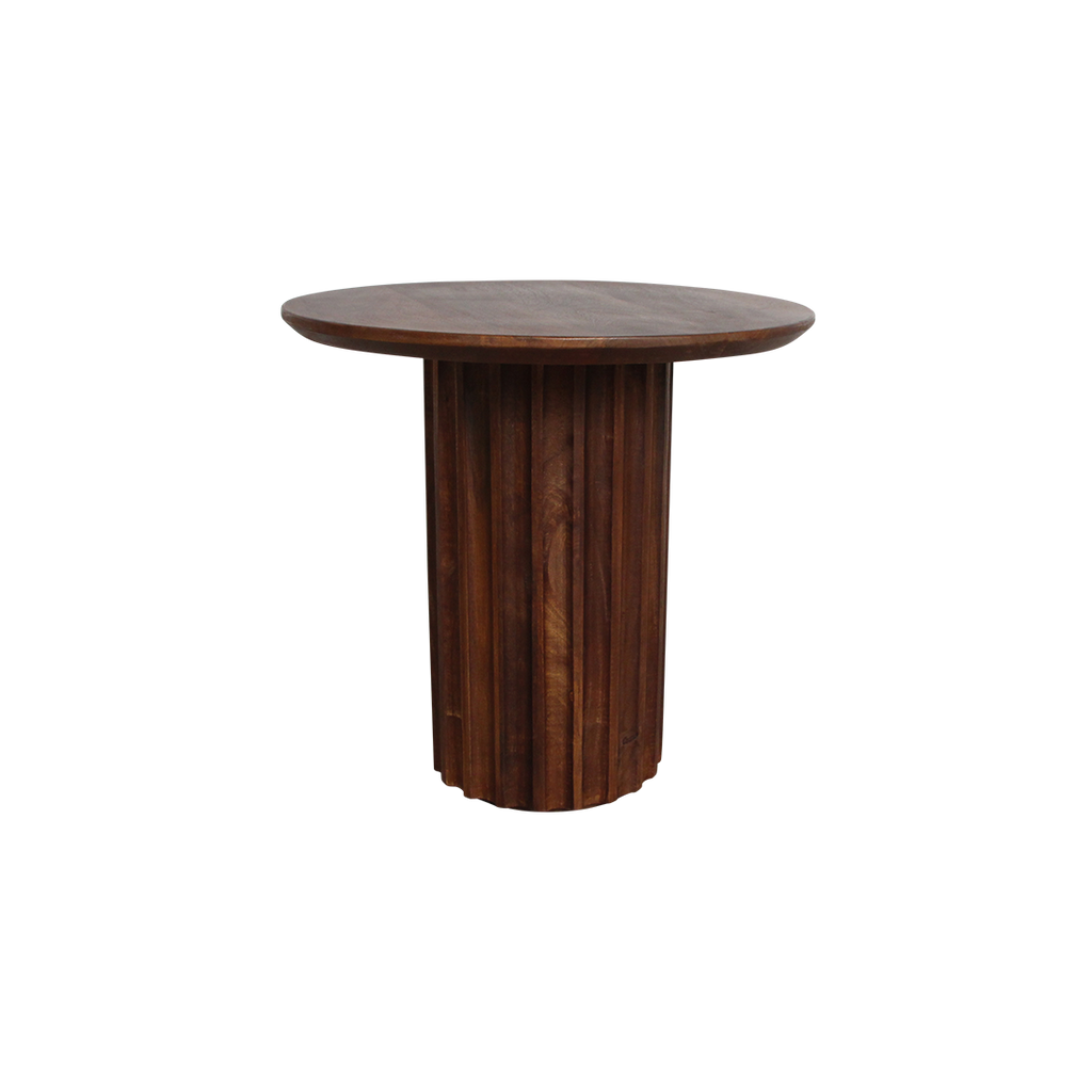 Bullnose bijzettafel reversed bruin Ø 50 cm