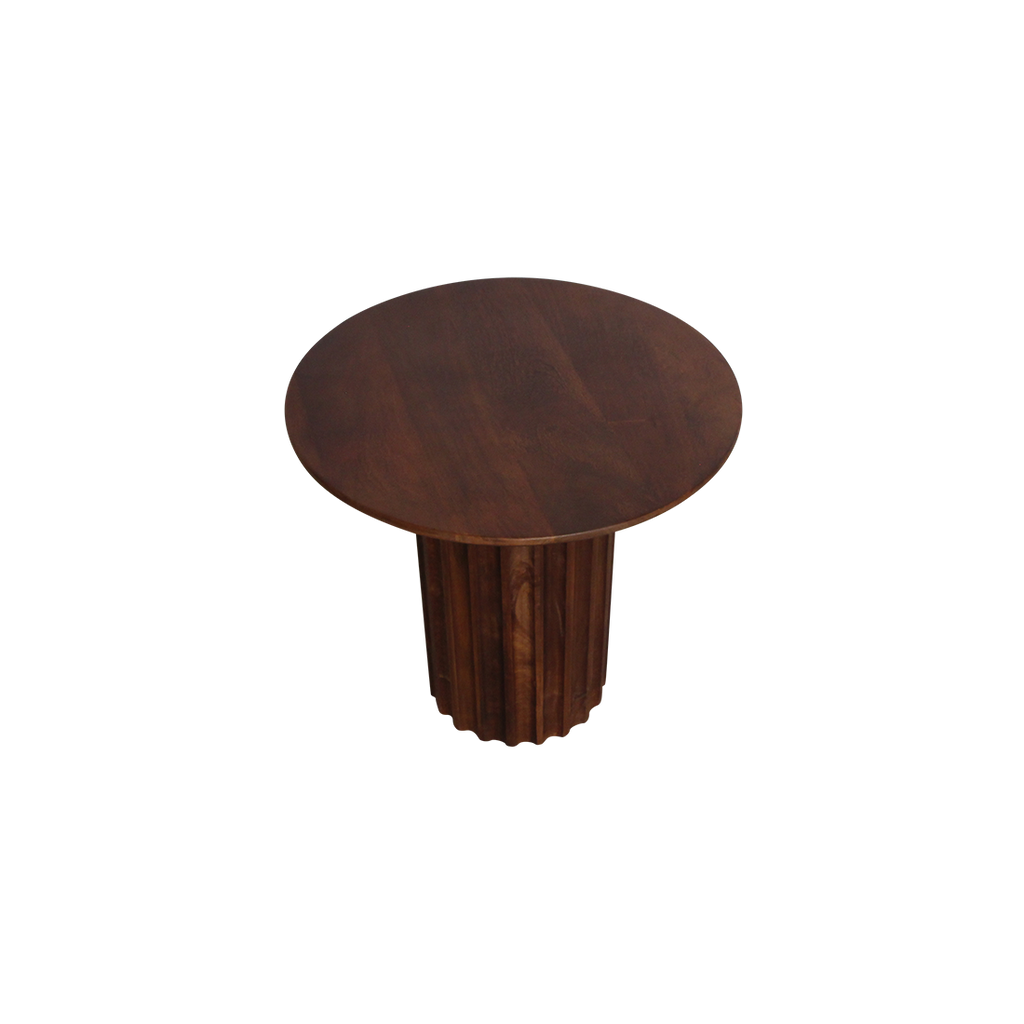 Bullnose bijzettafel reversed bruin Ø 50 cm
