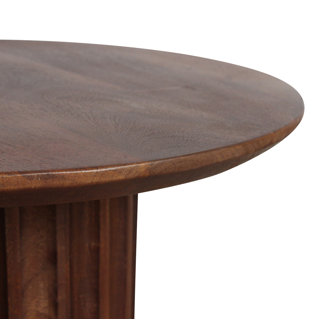Bullnose bijzettafel reversed bruin Ø 50 cm