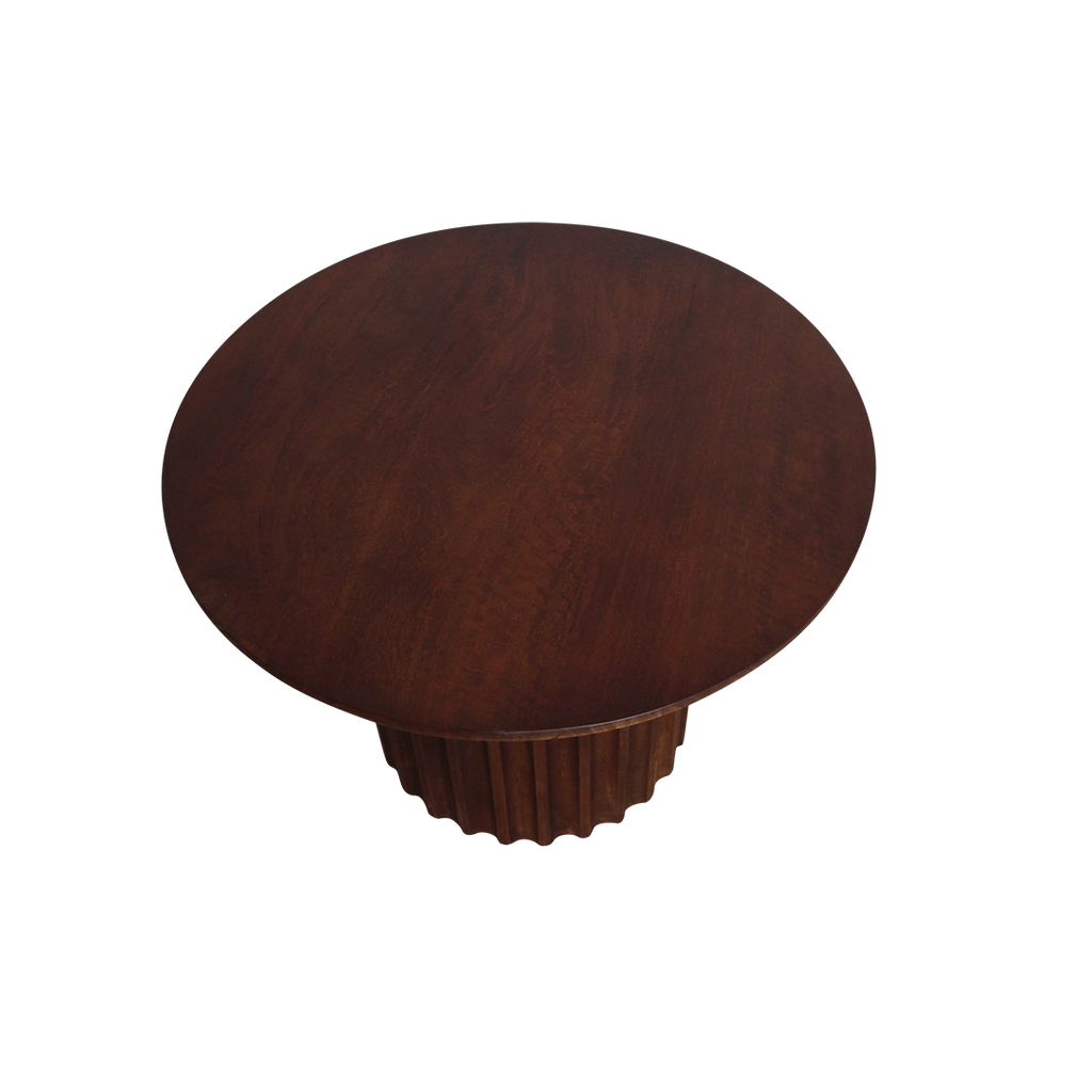 Bullnose bijzettafel reversed bruin Ø 55 cm
