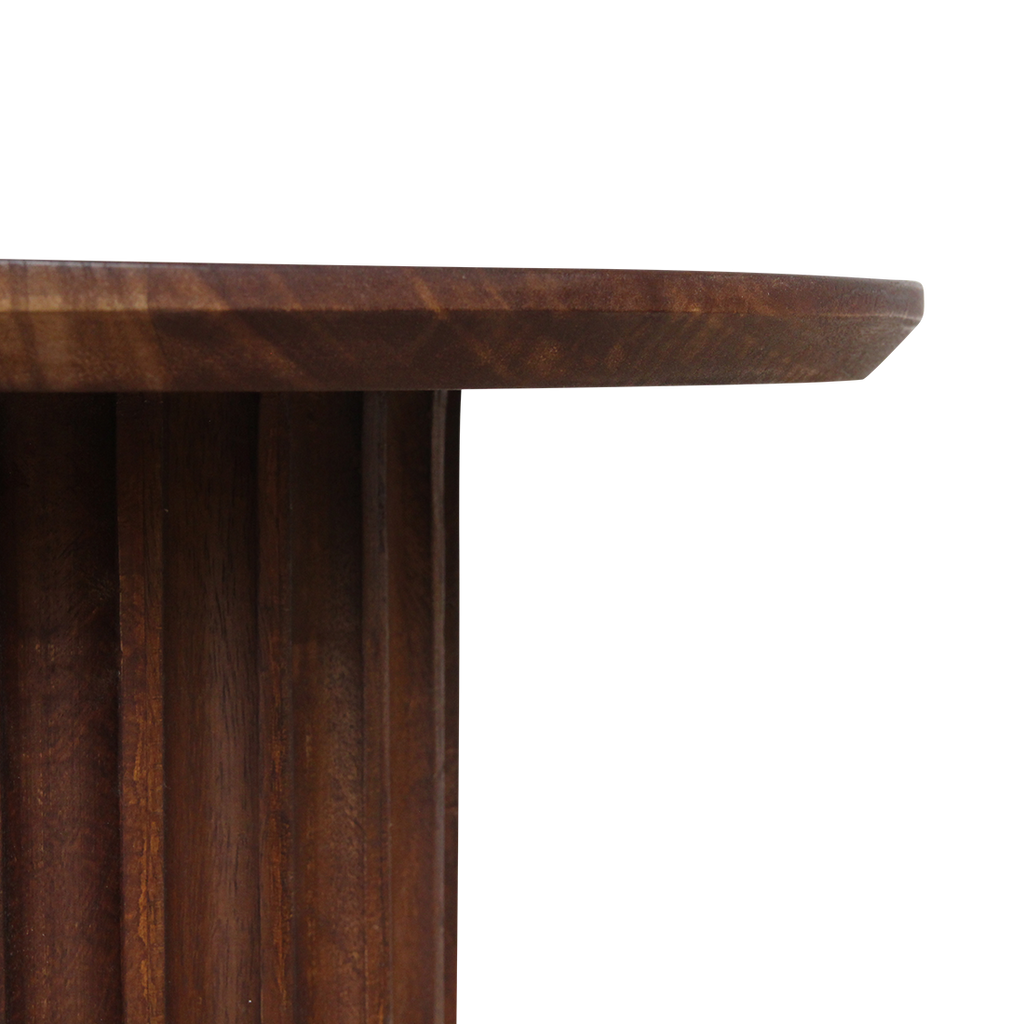 Bullnose bijzettafel reversed bruin Ø 55 cm