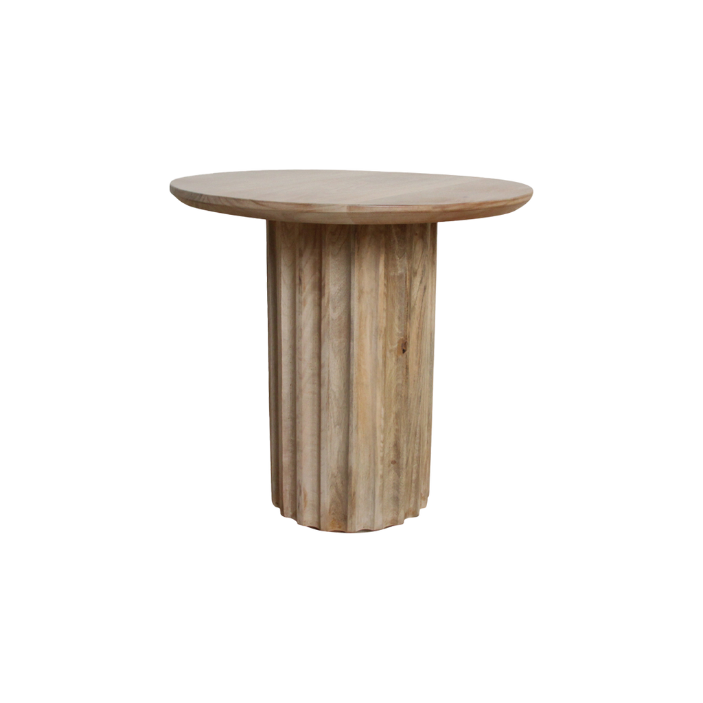 Bullnose bijzettafel reversed naturel Ø 50 cm