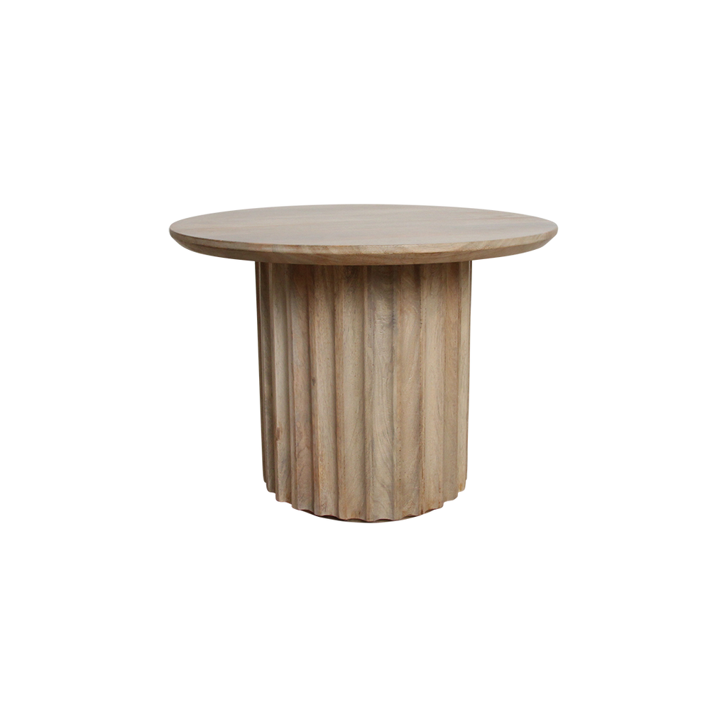 Bullnose side table reversed natural Ø 55 cm