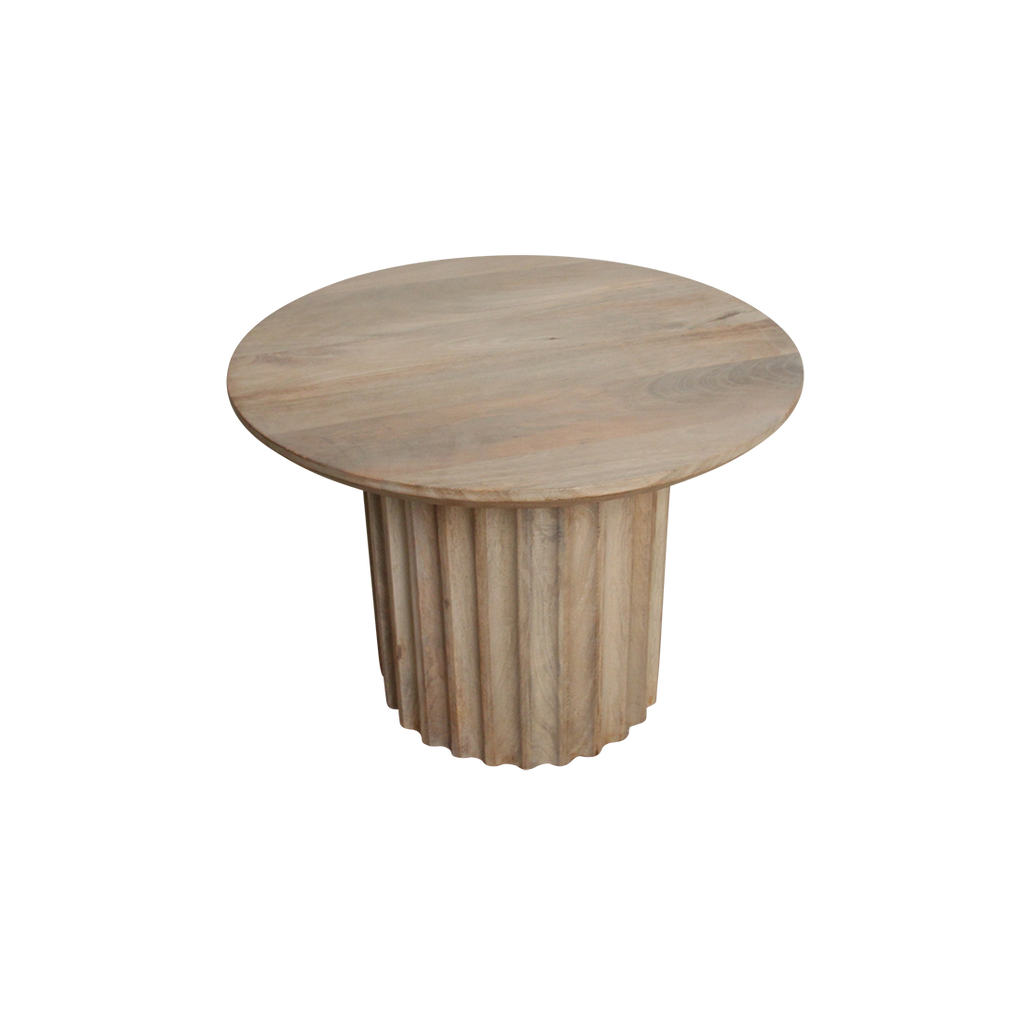 Bullnose side table reversed natural Ø 55 cm