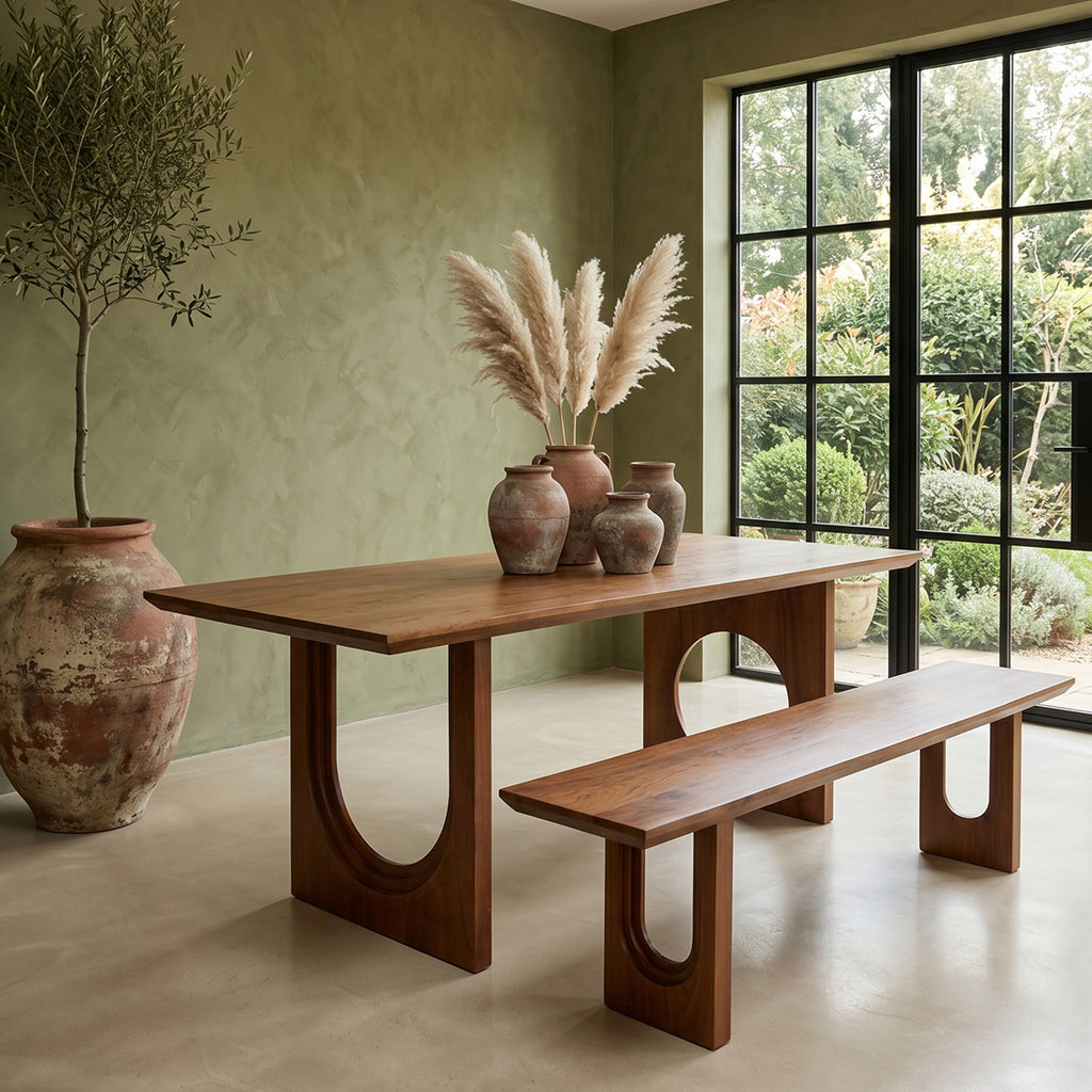 Bullnose Chamfered Mix mangohouten eettafel  - 180 cm