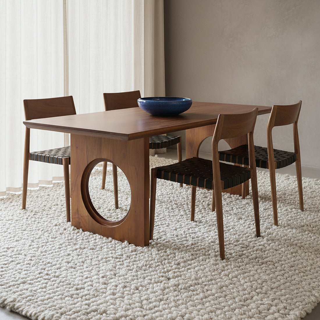 Bullnose Chamfered Loop mangohouten eettafel  - 200 cm