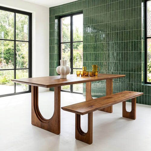 Bullnose Chamfered Arch mangohouten eettafel  - 200 cm