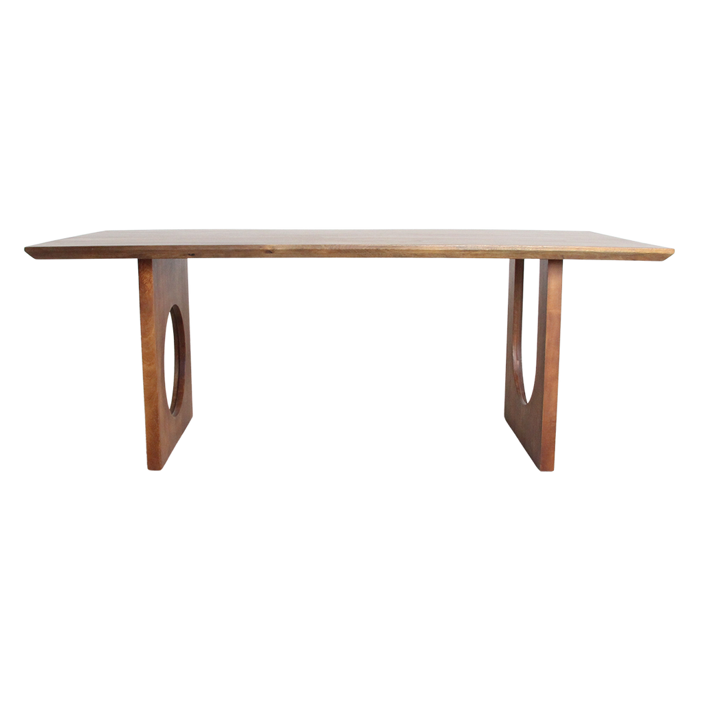 Bullnose Chamfered Mix mangohouten eettafel  - 200 cm