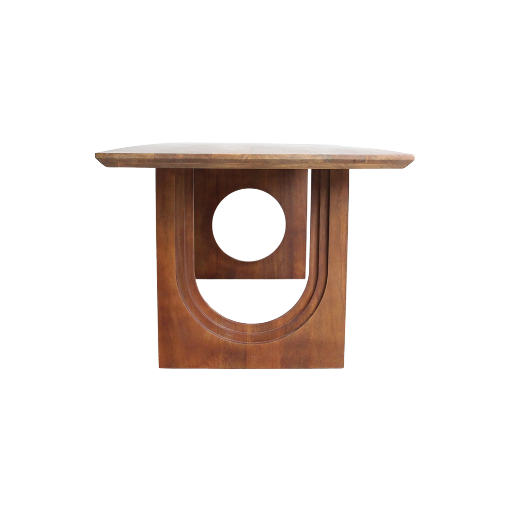 Bullnose Chamfered Mix mangohouten eettafel  - 200 cm