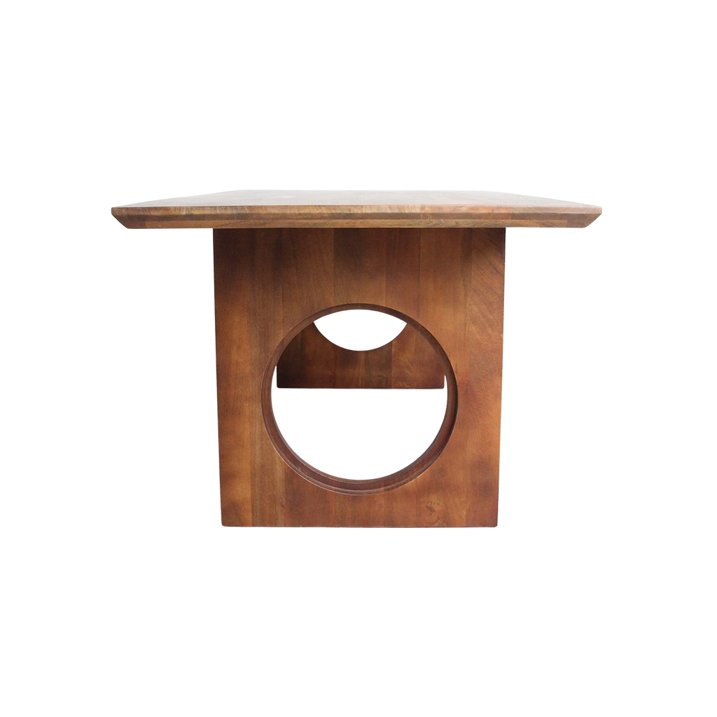 Bullnose Chamfered Mix mangohouten eettafel  - 200 cm