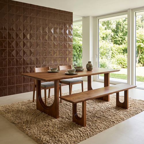 Bullnose Chamfered Arch mangohouten eettafel  - 240 cm