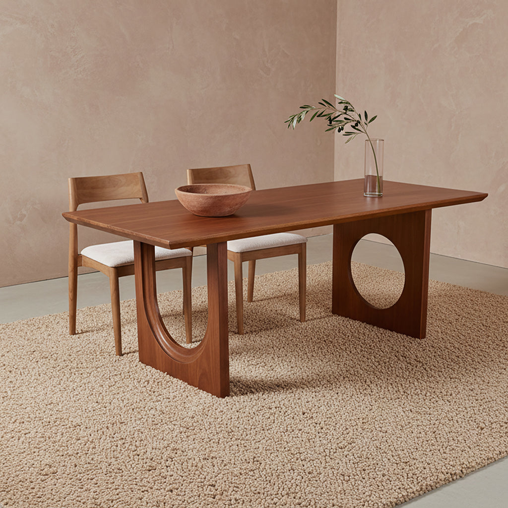 Bullnose Chamfered Mix mangohouten eettafel  - 240 cm