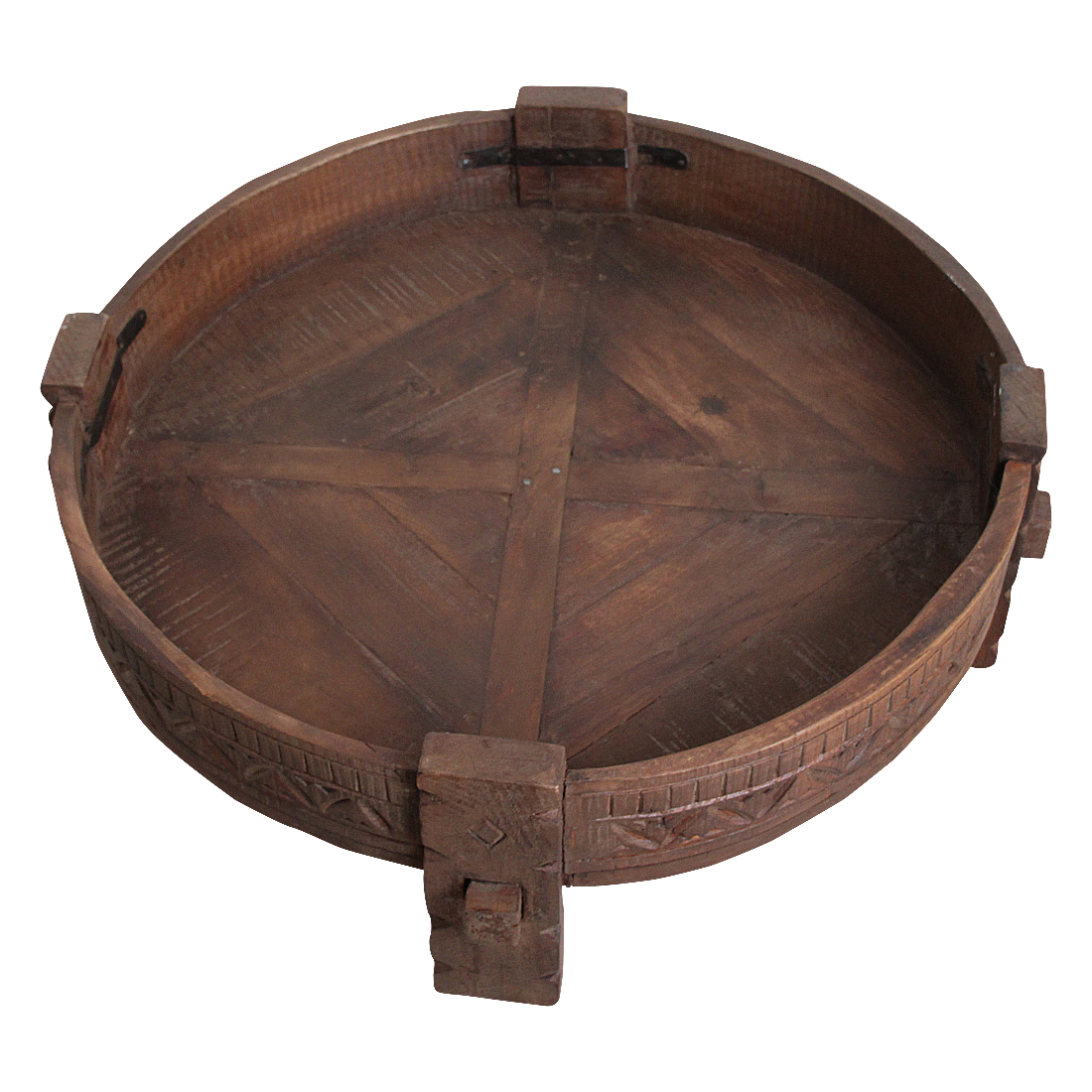 Chakki bijzettafel bruin - 73x73x25 cm