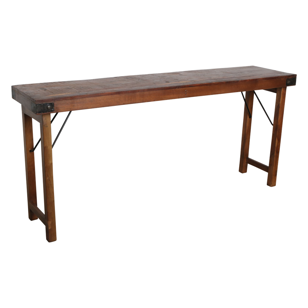 Inklapbare wandtafel bruin - 165x40x76 cm