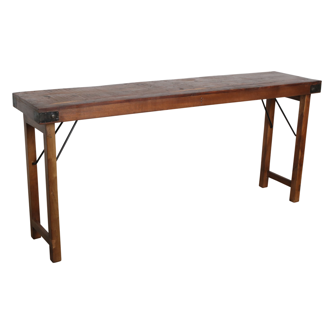 Inklapbare wandtafel bruin - 165x40x76 cm
