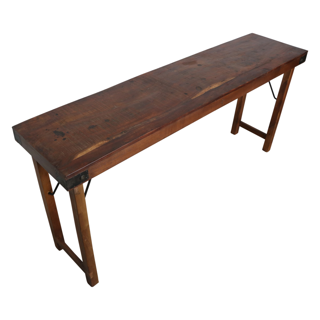 Inklapbare wandtafel bruin - 165x40x76 cm