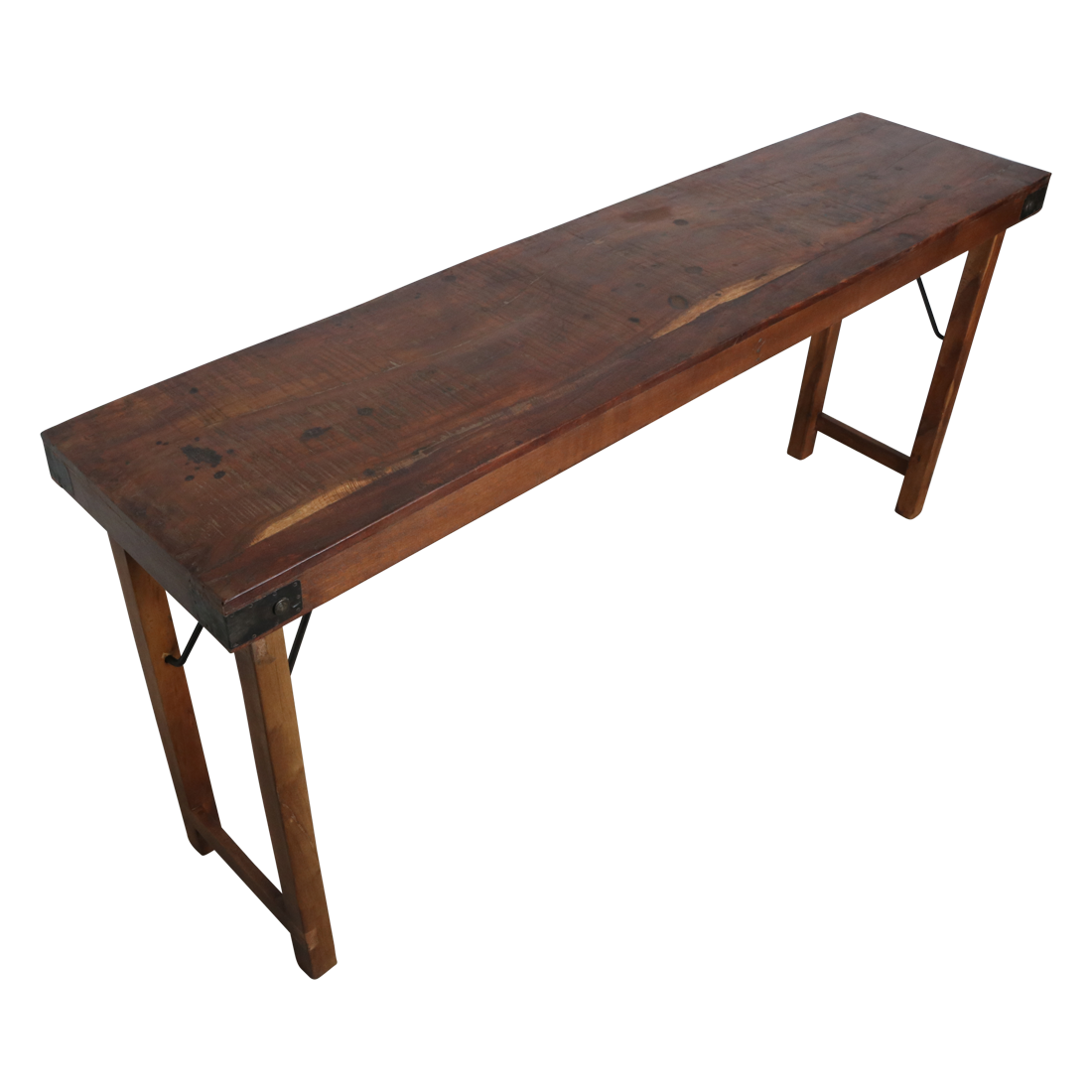 Inklapbare wandtafel bruin - 165x40x76 cm