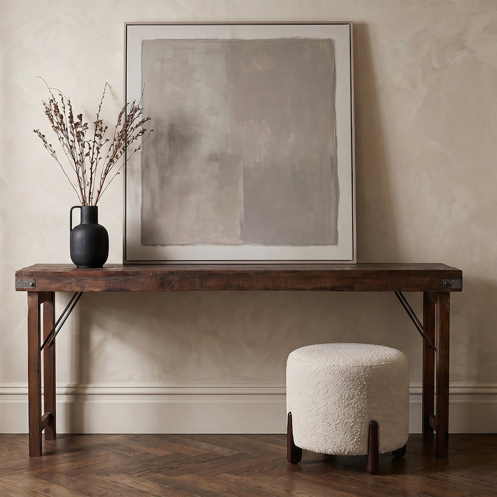 Inklapbare wandtafel bruin - 165x40x76 cm