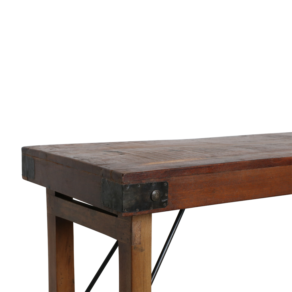Inklapbare wandtafel bruin - 165x40x76 cm