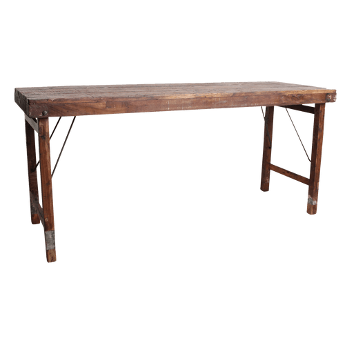 Inklapbare vintage eettafel - Gerecycled hout - 173x60x76 cm - Noël Home