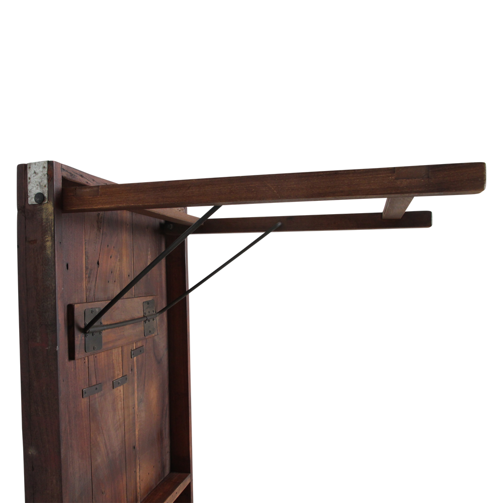 Inklapbare vintage eettafel - Gerecycled hout - 165x75x76 cm