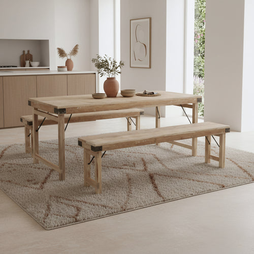 Limewash opklapbare eettafel - 165x75x76 cm - Noël Home