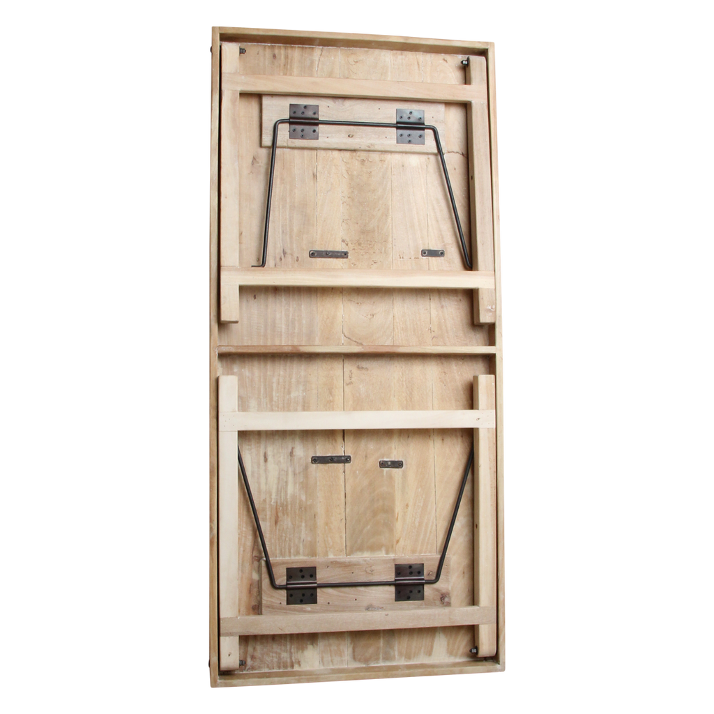 Limewash opklapbare eettafel - 165x75x76 cm