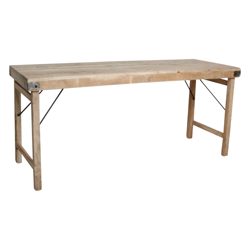 Limewash opklapbare eettafel - 172x60x76 cm