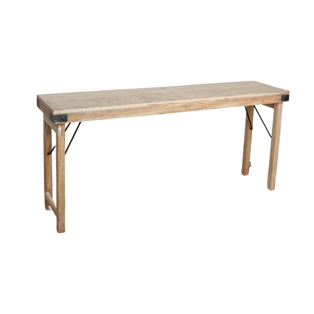 Limewash opklapbare wandtafel/console tafel - 170x40x76 cm