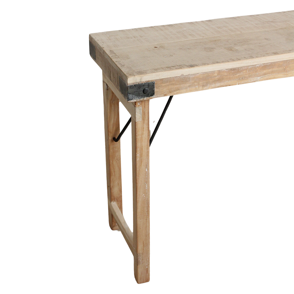 Limewash opklapbare wandtafel/console tafel - 170x40x76 cm