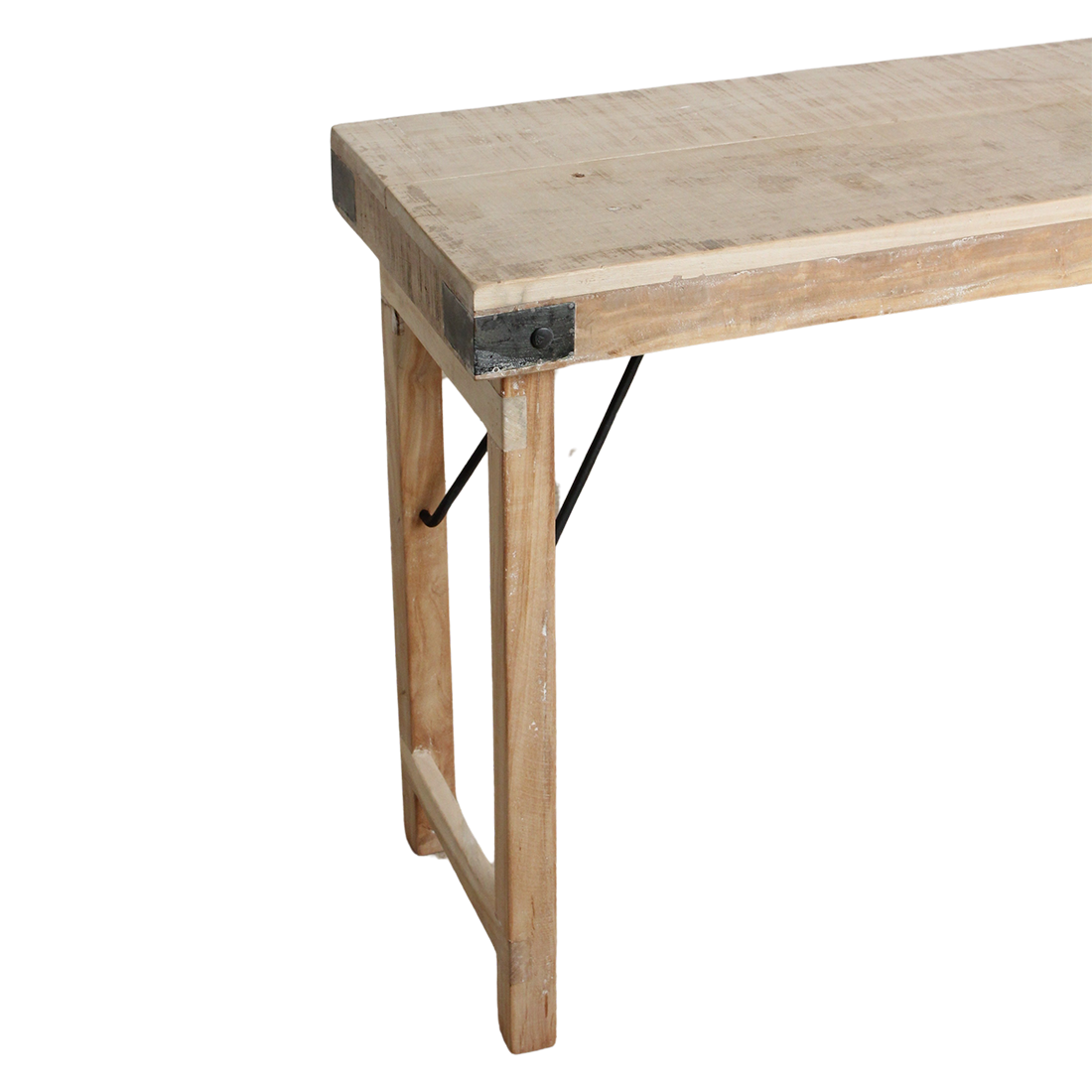 Limewash opklapbare wandtafel/console tafel - 170x40x76 cm