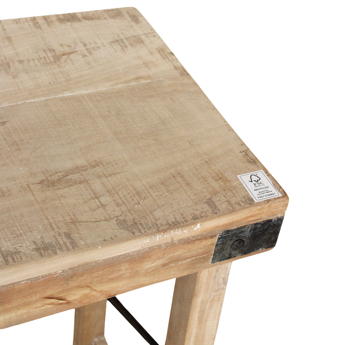 Limewash opklapbare wandtafel/console tafel - 170x40x76 cm