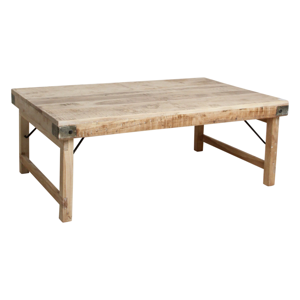 Limewash inklapbare salontafel - 120x75x45 cm