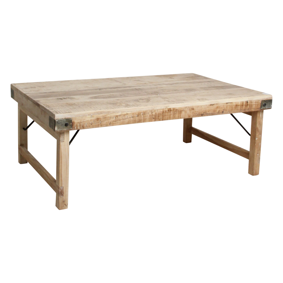 Limewash inklapbare salontafel - 120x75x45 cm