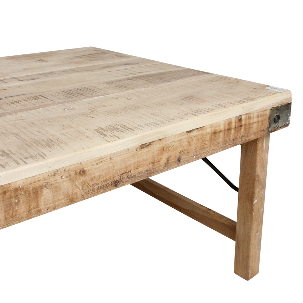 Limewash inklapbare salontafel - 120x75x45 cm