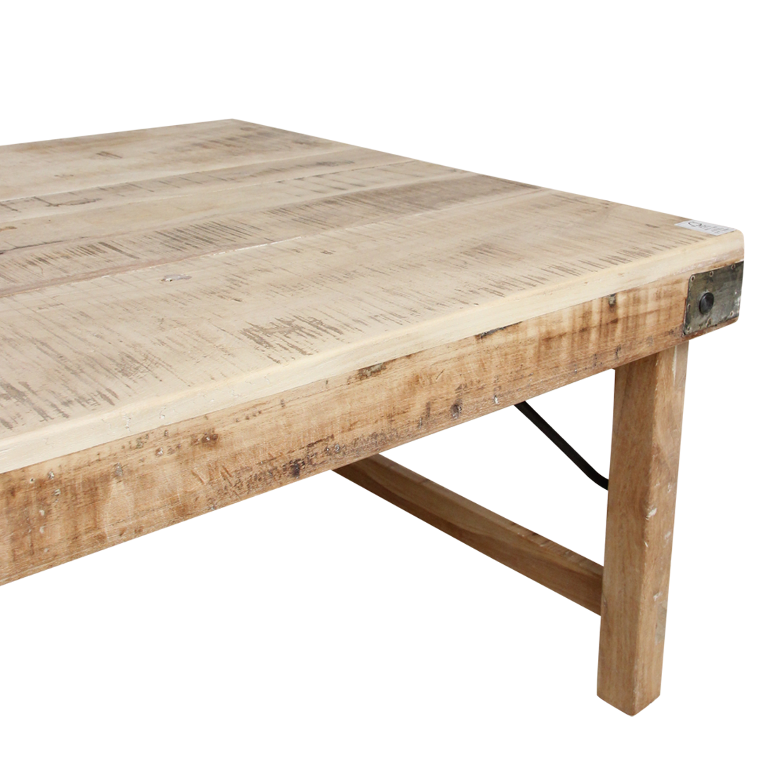 Limewash inklapbare salontafel - 120x75x45 cm